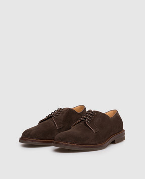Brunello Cucinelli Коричневые замшевые дерби MZUPEAX810