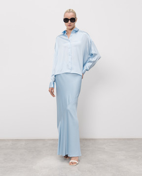 Ermanno Scervino Блакитна блуза із шовку D482K772NXE