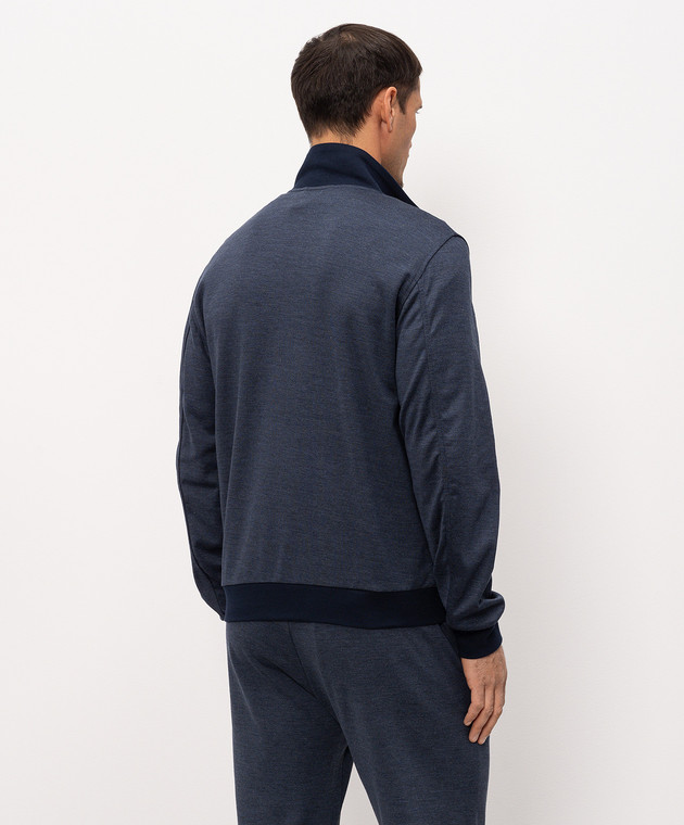 Bilancioni Синяя спортивная куртка с шелком BE26CJ3TE7 изображение 4