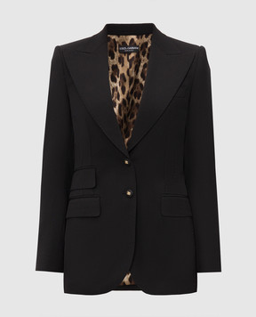 Dolce&Gabbana Чорний жакет з вовни F29Z8TGDDPS