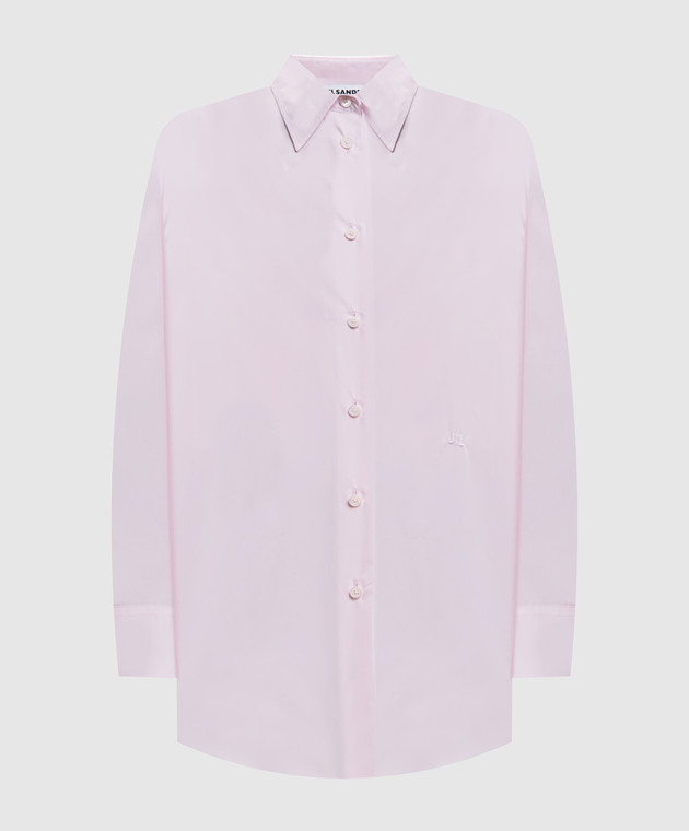 Jil Sander Розовая рубашка с вышивкой монограммы J02DL0319J45342