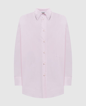 Jil Sander Розовая рубашка с вышивкой монограммы J02DL0319J45342