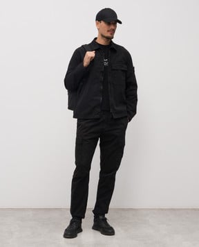 Stone Island Черная футболка с принтом логотипа L1S152100001S0285