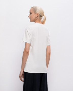 Intoca Біла подовжена футболка з бавовни DIOSBASICPOUD442