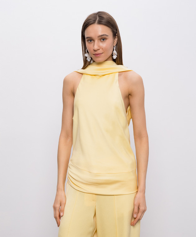 Simkhai Желтый топ Samira с драпировкой 2262057Q изображение 3
