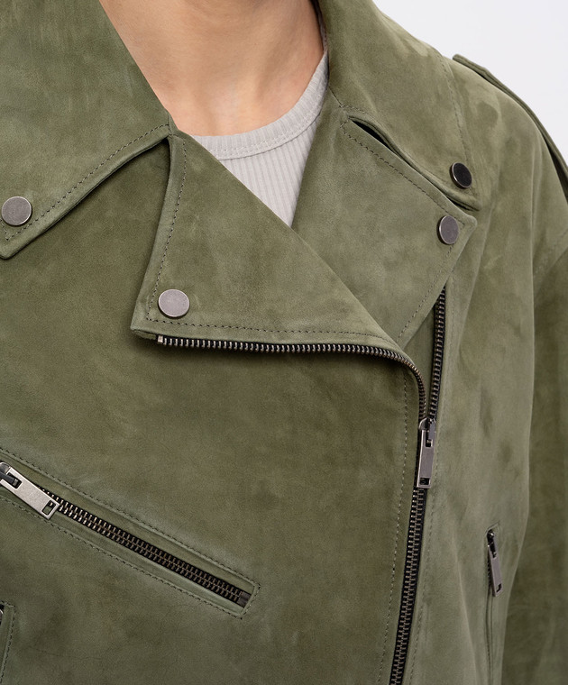 Babe Pay Pls Зелена замшева косуха 2106УКР1SUEDE зображення 5