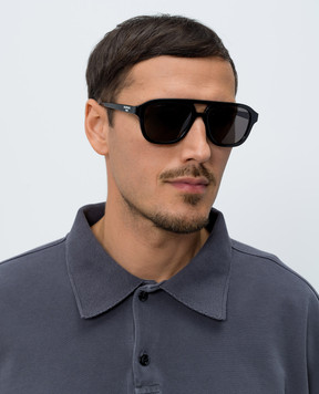 Balenciaga Черные солнцезащитные очки Daily с логотипом 870674T0039