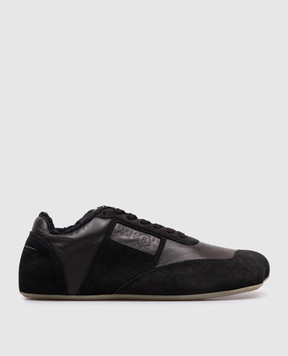 Maison Margiela MM6 Чорні комбіновані анатомічні кросівки SH3WS0012P6435