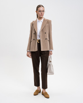Max Mara Weekend Бежевий двобортний вельветовий жакет KATANGA KATANGA