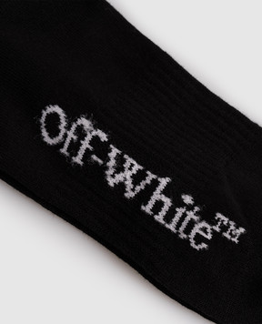 Off-White Чорні шкарпетки з емблемою OWRA039C99KNI002