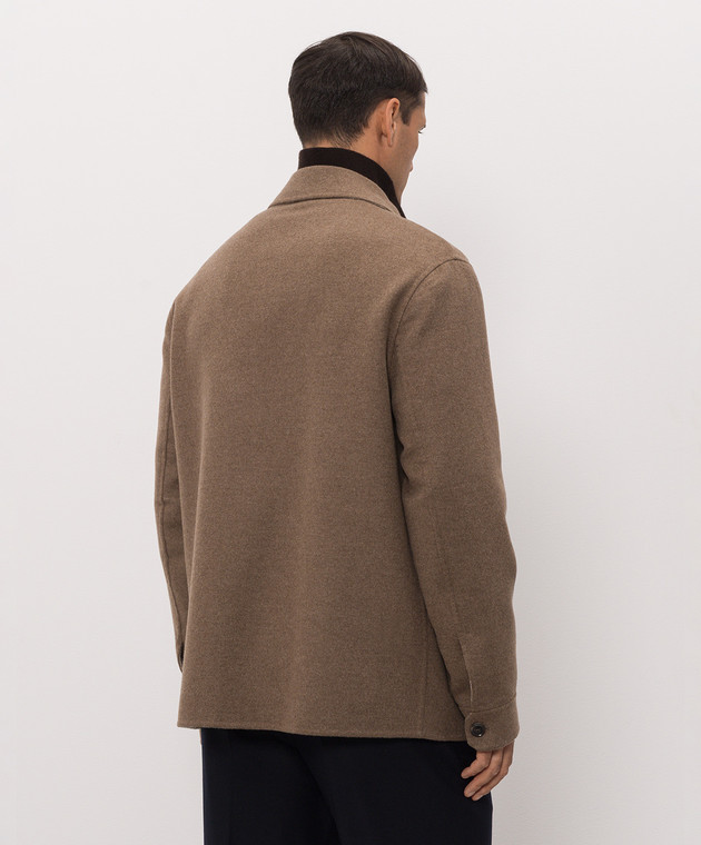 Brett Johnson Коричнева куртка з кашеміру FW26D19LP701CHE зображення 4