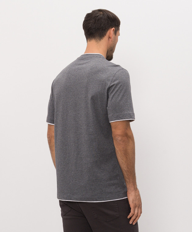 Brunello Cucinelli Серая меланжевая футболка M0B137427 изображение 3