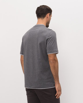 Brunello Cucinelli Серая меланжевая футболка M0B137427