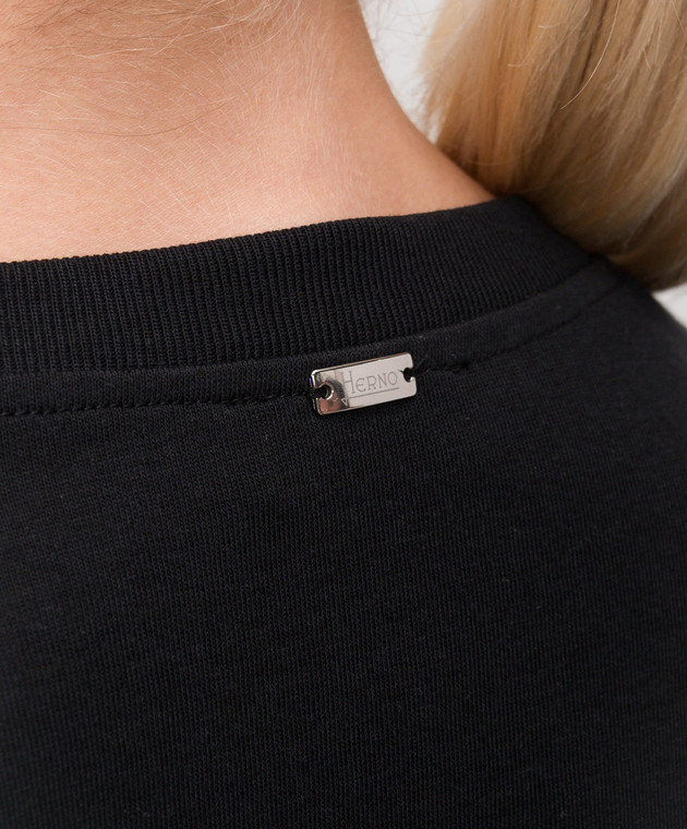 Herno Чорна футболка JG000302D52056 зображення 5