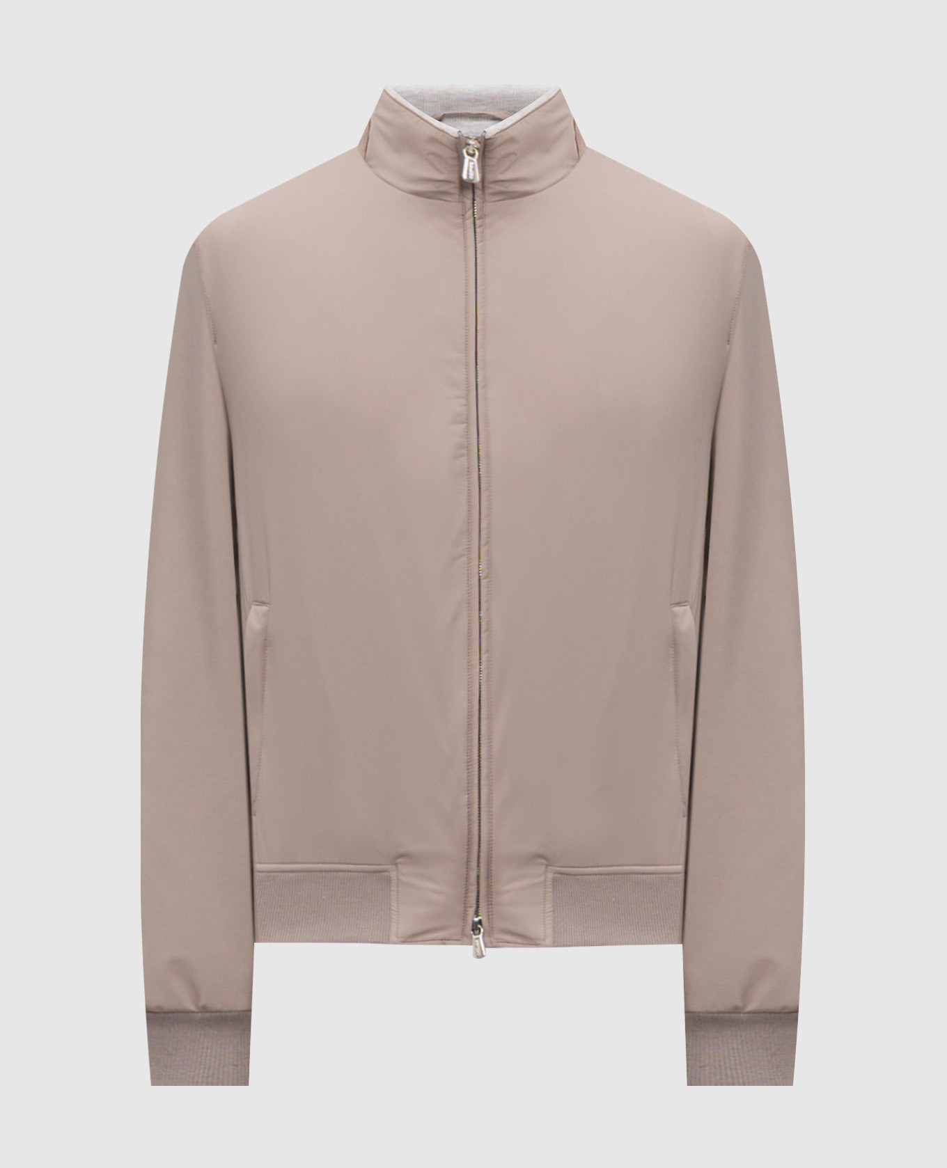 

Бежевая куртка с вышивкой логотипа, Бежевый, Куртки