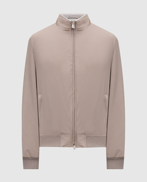 Enrico Mandelli Бежевая куртка с вышивкой логотипа 3T583A519V