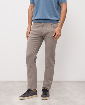 Canali Сірі джинси з патчем логотипа PD0163791729