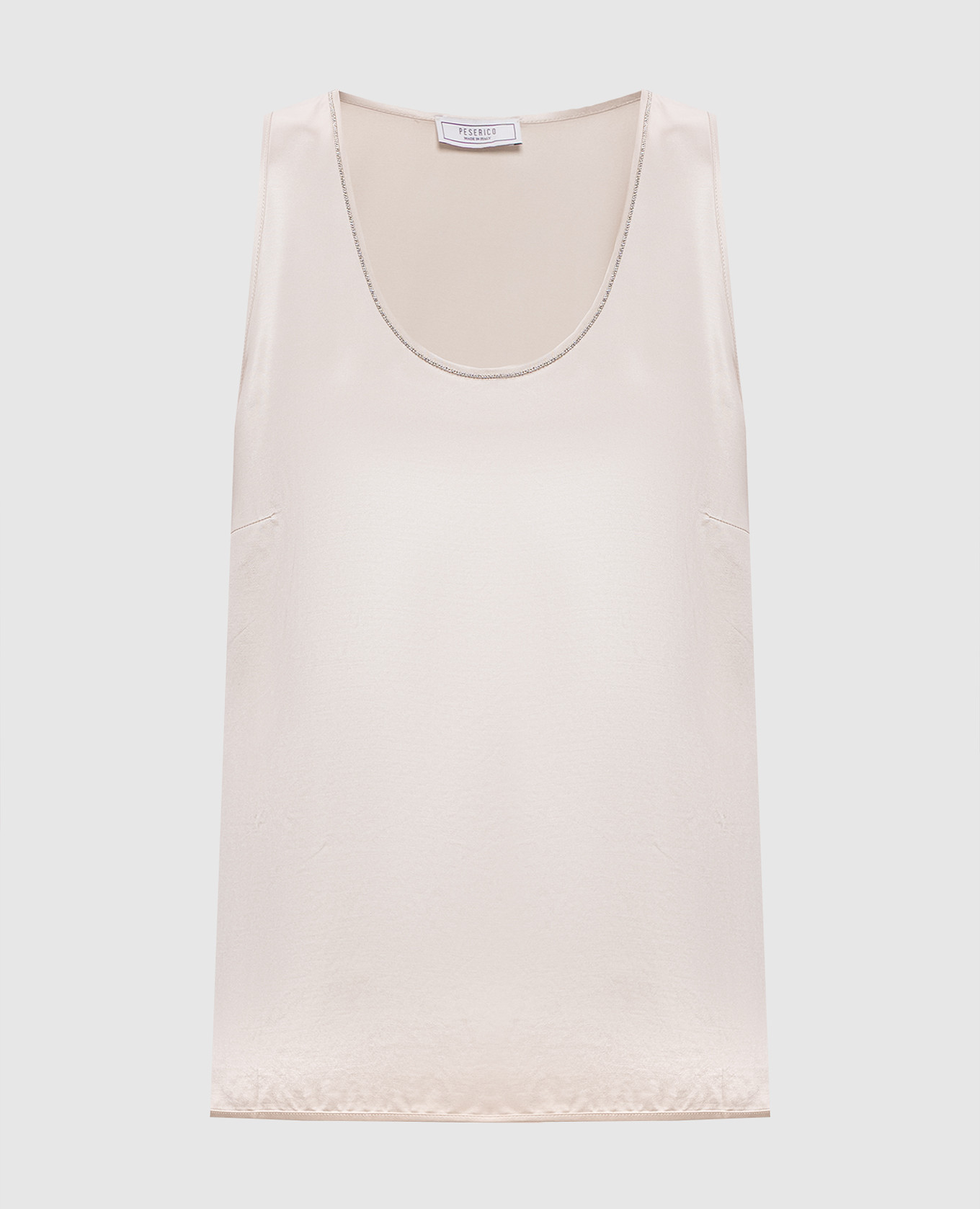 Бежевый топ с цепочкой мониль