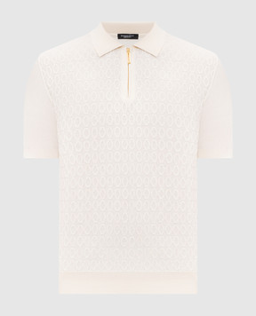 Stefano Ricci Поло кольору айворі в тканий візерунок K414015P31F26166
