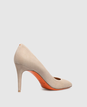 Santoni Бежеві замшеві туфлі WDID70945HI2NMGD