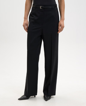 Juun.j Черные брюки с шерстью с поясом JW6221W025