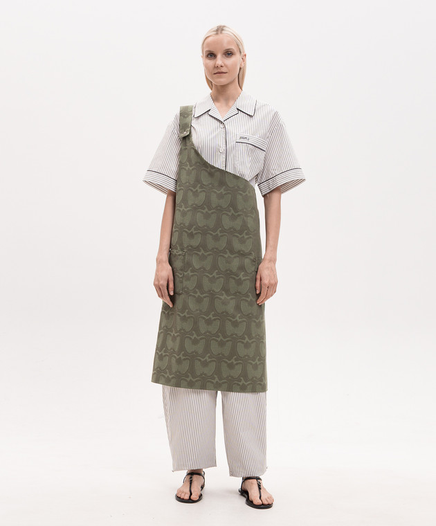 Le Jacquard Fraincais Зелений фартух Braise з бавовни 31697 зображення 2