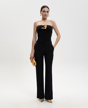 Balmain Черное боди с пряжкой GF1BA285JL05