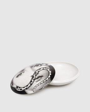 Fornasetti Чорна порцелянова підставка для дрібниць Tema e Variazioni P30X383