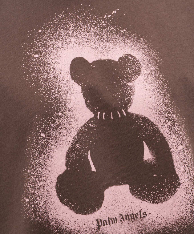 Palm Angels Коричневый топ Spray Bear PWAC022S26JER001 изображение 5