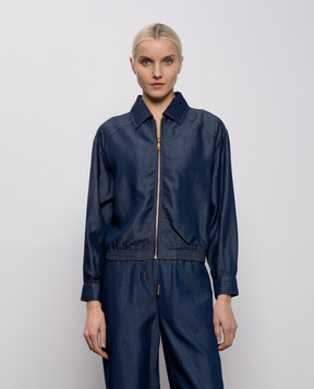 Twinset Синя куртка з ефектом деніму 261LL2QBB