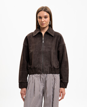 Babe Pay Pls Коричневая замшевая укороченная куртка 2523SUEDE