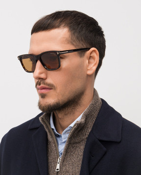 Tom Ford Коричневі сонцезахисні окуляри Barron FT1179