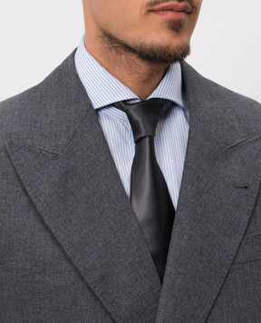 Brunello Cucinelli Серый галстук с шелком MR8130018P