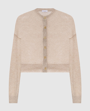 Brunello Cucinelli Бежевий кардиган з вовною MBG775506P