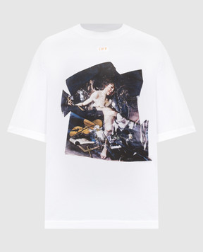 Off-White Біла футболка Cupid Paper 44MAA120F5J00R