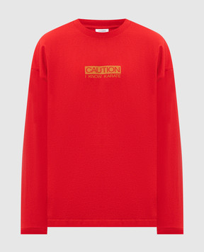 Vetements Червоний лонгслів з принтом MH27LS236R