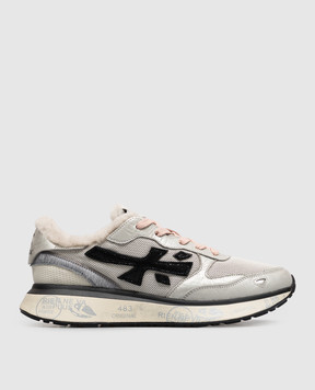 Premiata Серые комбинированные кроссовки Lauryn на меху LAURYN8533M