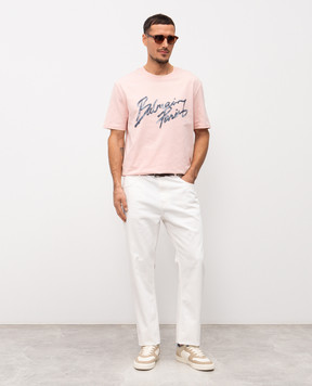 Balmain Белые джинсы с логотипом GH1MI043DG14