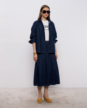 Max Mara Weekend Синяя джинсовая юбка миди WKDOVALE WKDOVALE