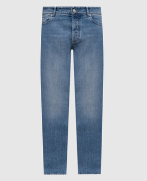 Brunello Cucinelli Блакитні джинси з патчем логотипа M283PD3210