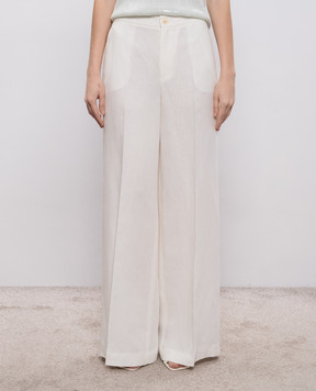 Twinset Белые брюки с льном 261TP2454