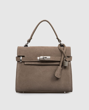 Gianni Notaro Коричнева замшева сумка-сетчел SUEDE 099SUEDENIKEL