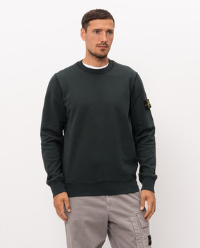 Stone Island Зелений світшот з патчем логотипа L2S156100060S0051