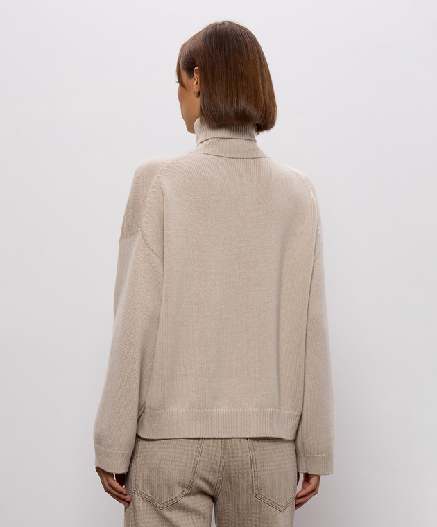 Brunello Cucinelli Бежевий гольф з кашеміру M12501703 зображення 4