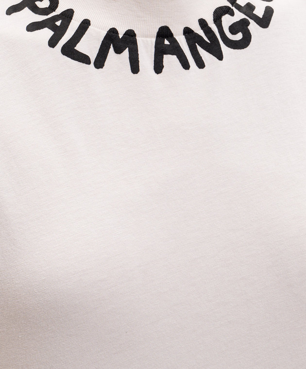 Palm Angels Белая футболка PWAA079S26JER005 изображение 5