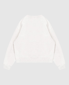 Brunello Cucinelli Детский меланжевый бежевый свитшот с принтом BH827E305B