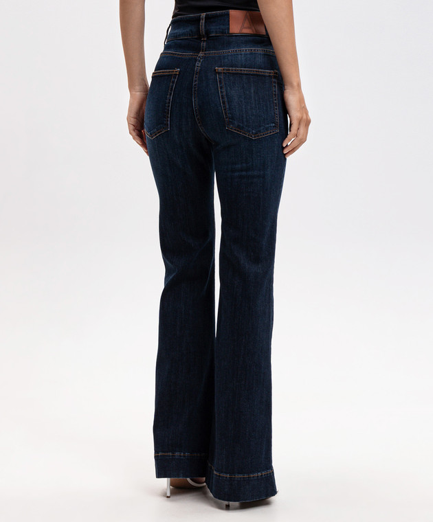 Twinset Синие джинсы-клеш с патчем 262AP2090 изображение 4