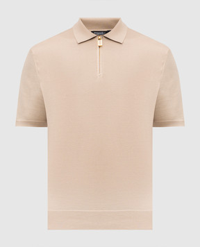 Stefano Ricci Бежевое поло с шелком K616440Z35F26109