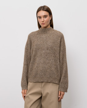 Brunello Cucinelli Коричневий светр з кашеміром та вовною MTX755604P