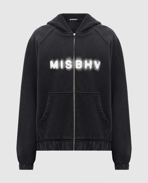 Misbhv Чорна спортивна куртка з принтом логотипа 230M223
